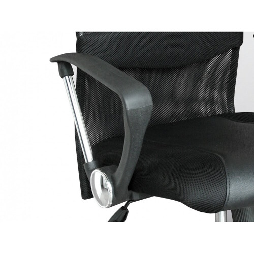 Beliani Beliani Design Black Leather Adjustable Office Chair 2