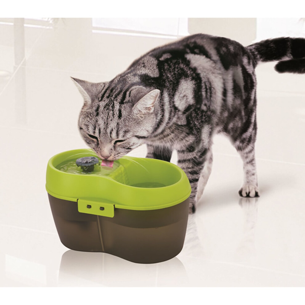 Cat Drinking Fountain, Fresh Water Drinking Fountain With Dental Care 2L