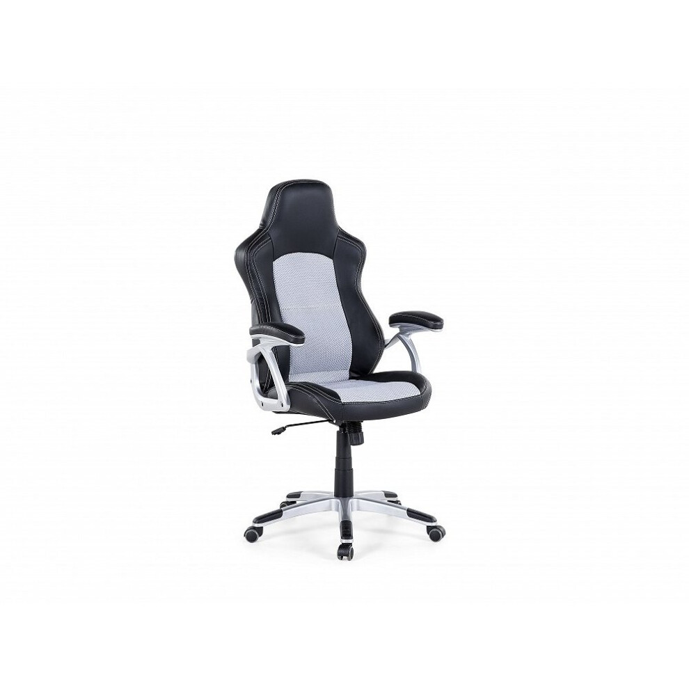 Office chair - Computer chair - Swivel - Synthetic leather - Black and Grey - EXPLORER