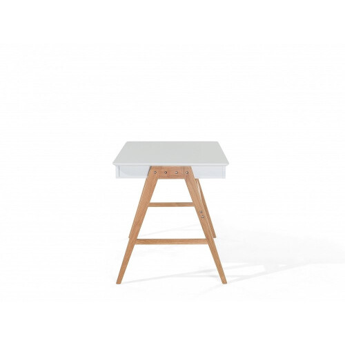 Beliani Desk - Computer Desk - Computer Table - 2 Drawers - 120x70 cm - White - SHESLAY 1