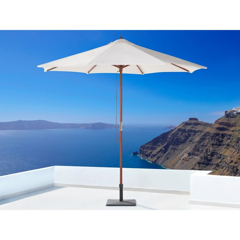 Wooden Market Umbrella - Parasol Garden & Patio - TOSCANA Off-White