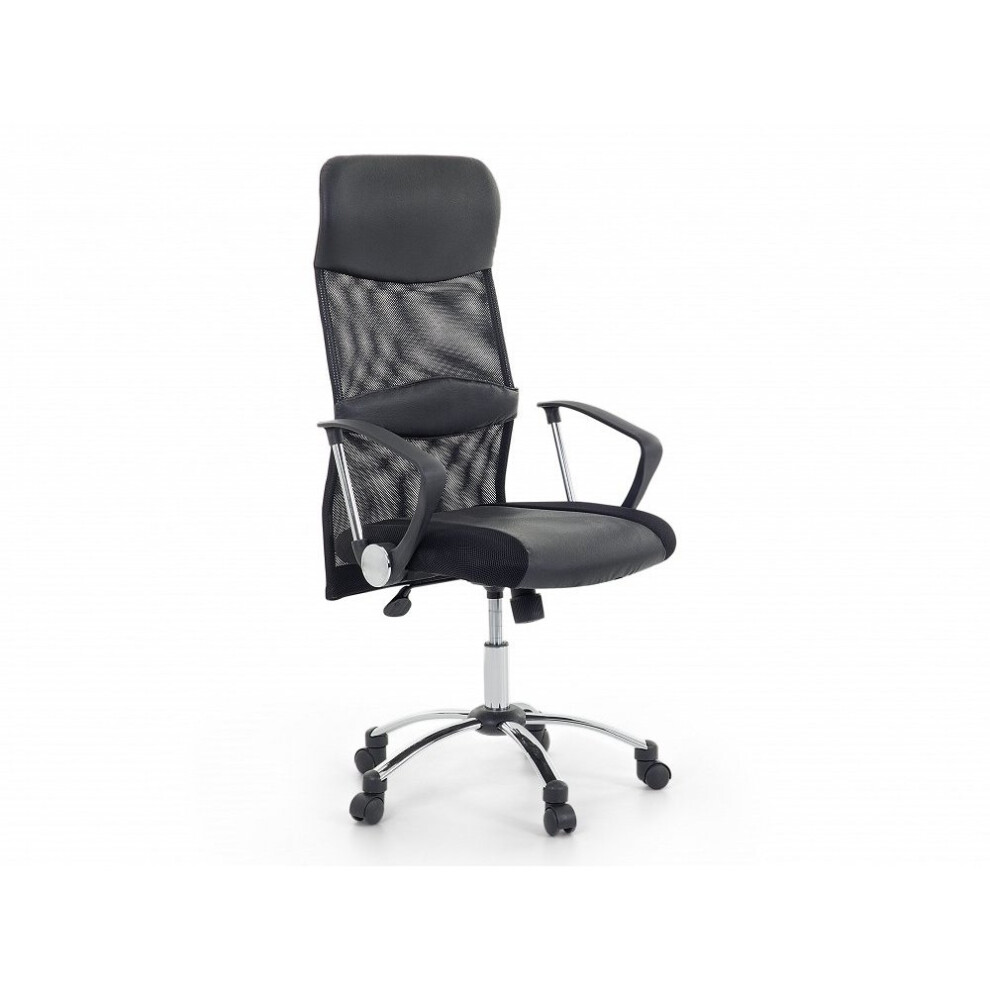 Beliani Design Black Leather Adjustable Office Chair