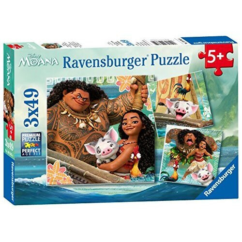Ravensburger Official Moana Jigsaw Puzzle Set | 3 Ravensburger Jigsaw Puzzles