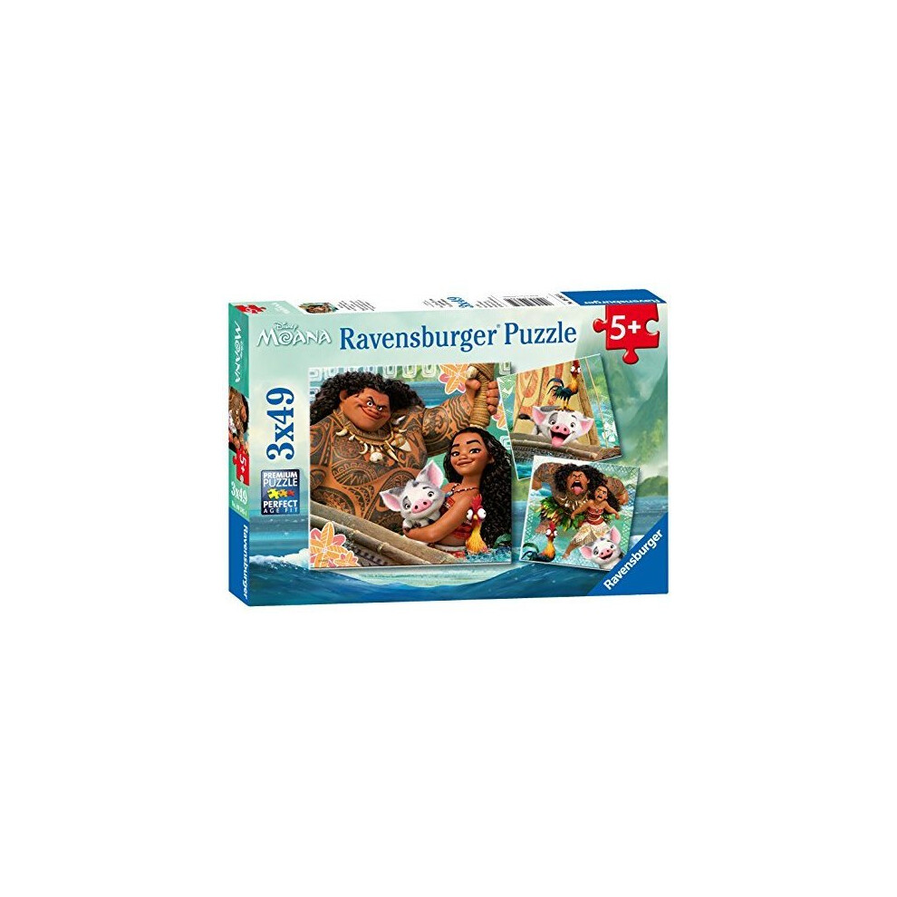 Official Moana Jigsaw Puzzle Set | 3 Ravensburger Jigsaw Puzzles