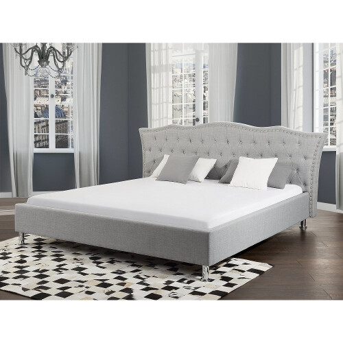 Beliani (Grey, Yes) Super kingsize bed -  - METZ