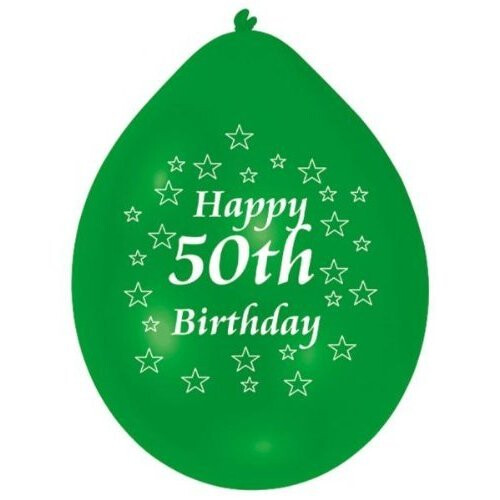 Balloon pk10 22cm H 50th Bday