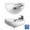 Compact Bathroom Cloakroom Basin Sink Wall Hung with Fixings 2