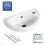 Compact Bathroom Cloakroom Basin Sink Wall Hung with Fixings 1