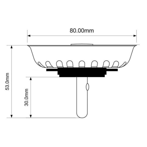 McAlpine McAlpine Kitchen Sink Strainer Waste With Stemball Peg 2