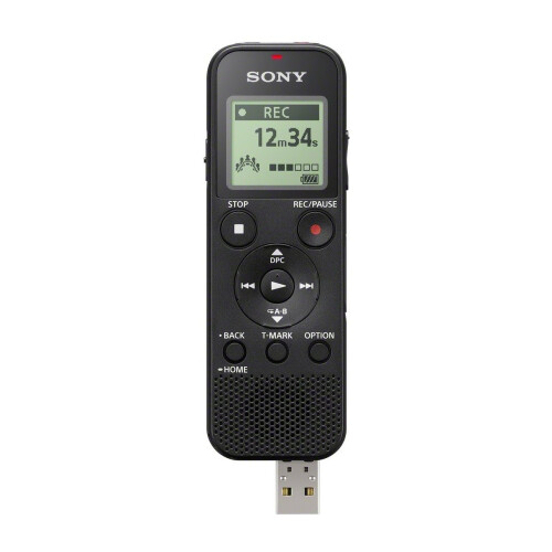 Panasonic Sony ICD-PX370 digitale recorder - 4 GB - Zwart - Ingebouwde microfoon - Stereo - USB