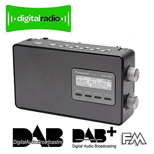 Panasonic Panasonic RF-D10EB-K (UK Version) DAB, DAB+, FM Portable Radio (Black/Silver Grey) 1