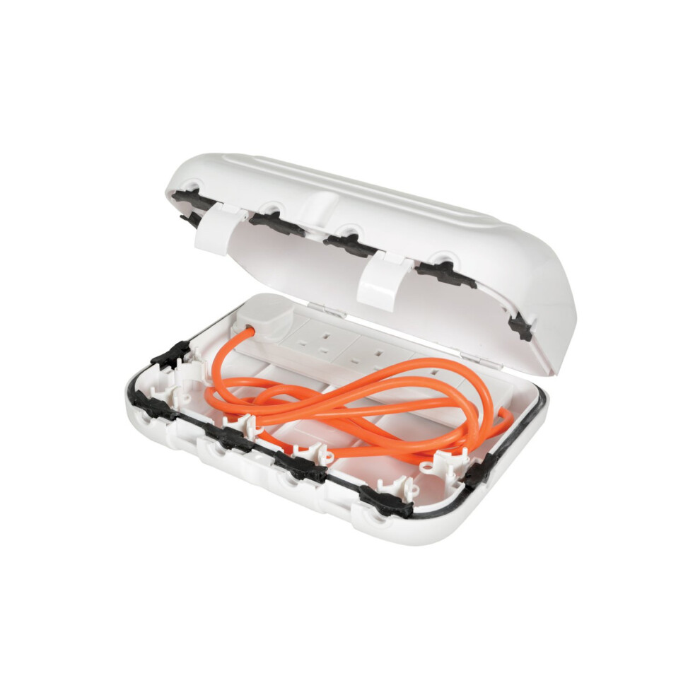 Weatherproof Outdoor Enclosure With 4-Gang 2M Extension Lead 5015972185261