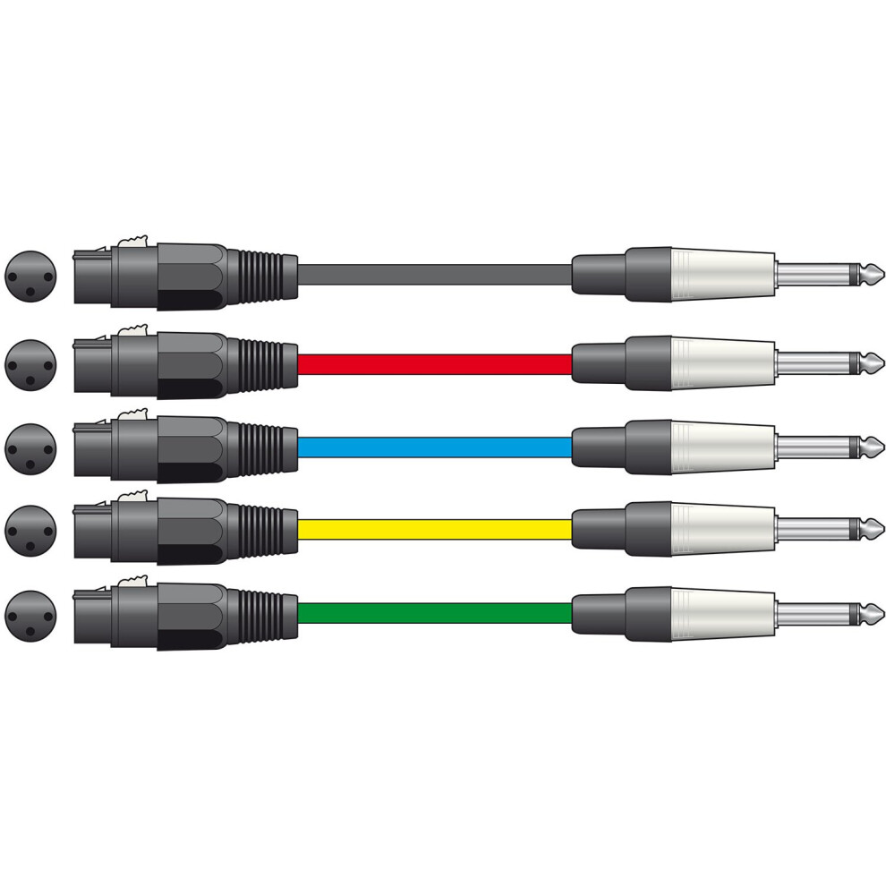 Classic XLRF to 6.3mm Mono Jack Leads
