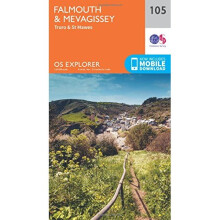 OS Explorer Map (105) Falmouth and Mevagissey, Truro and St Mawes