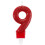 Glitter Birthday Candle Number 9 Red 7.6cm - 1