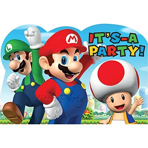 Super Mario Invitation Postcards - /8