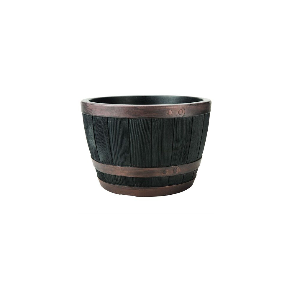Stewart Garden Blenheim Half Barrel Planter - 61cm Copper, 22L - Versatile Garden Pot (2409071)