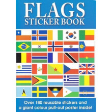 Flags of the World Sticker Book and World Poster