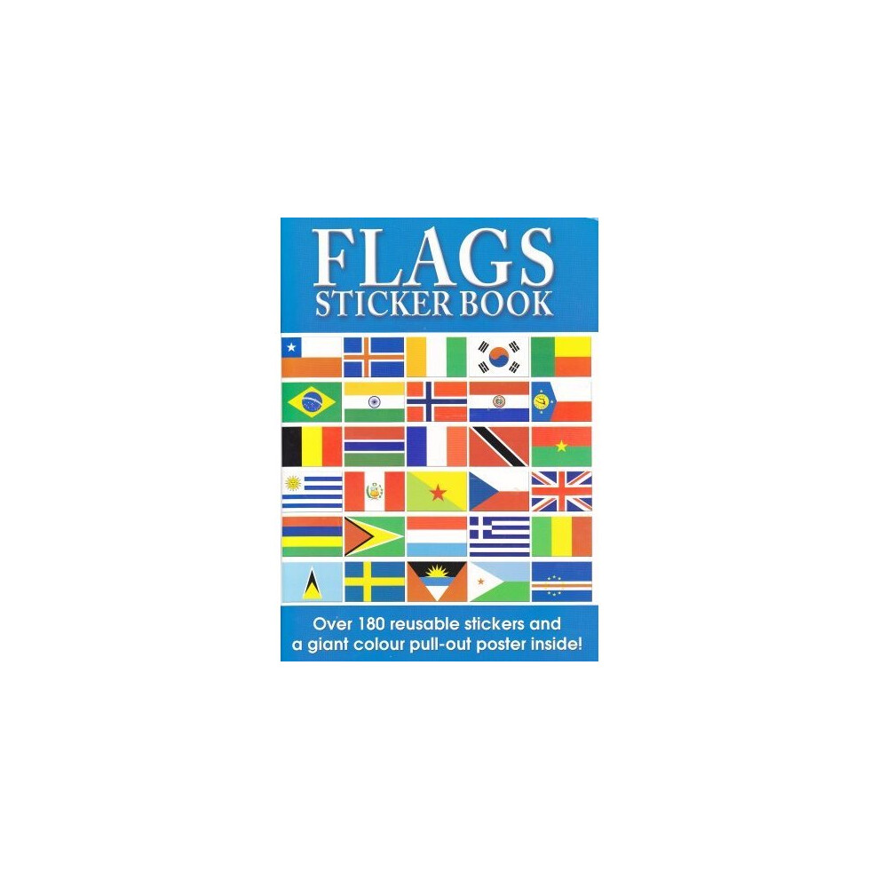 Flags of the World Sticker Book and World Poster