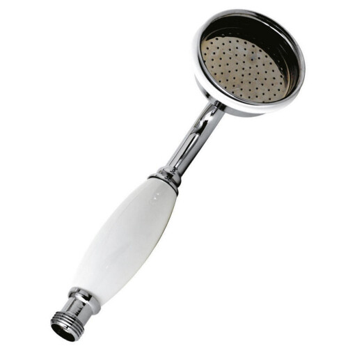 Traditional Victorian Shower Head Handset Ceramic Handle 1