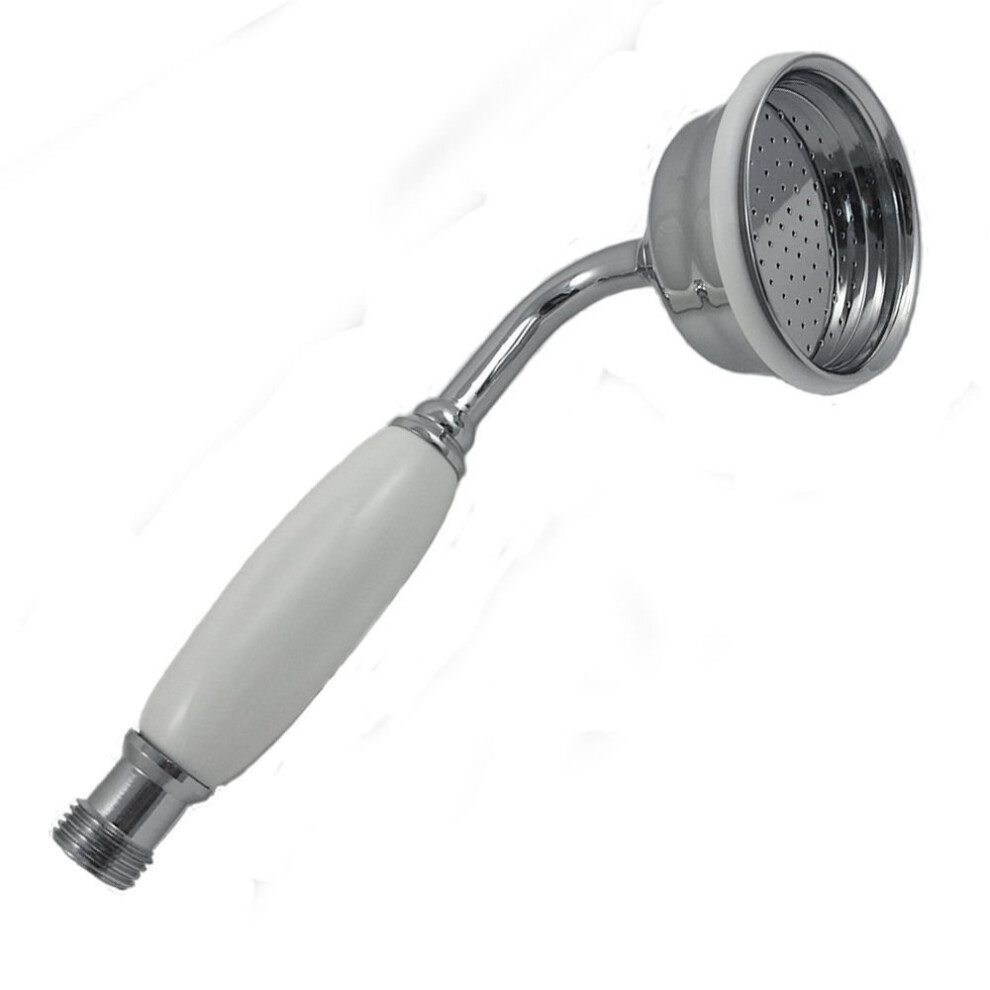 Traditional Victorian Shower Head Handset Ceramic Handle