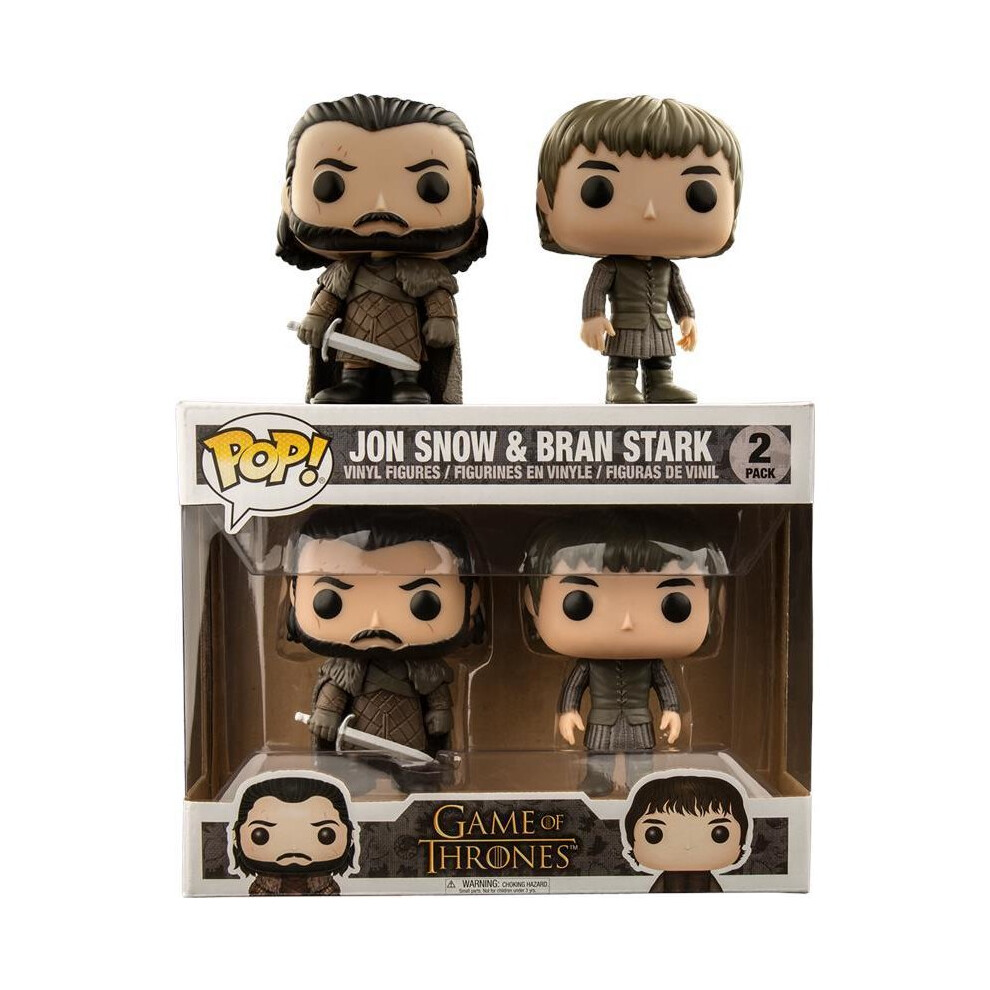 Game of Thrones Jon Snow Bran Stark 2 Pack Pop Vinyl Figure Funko