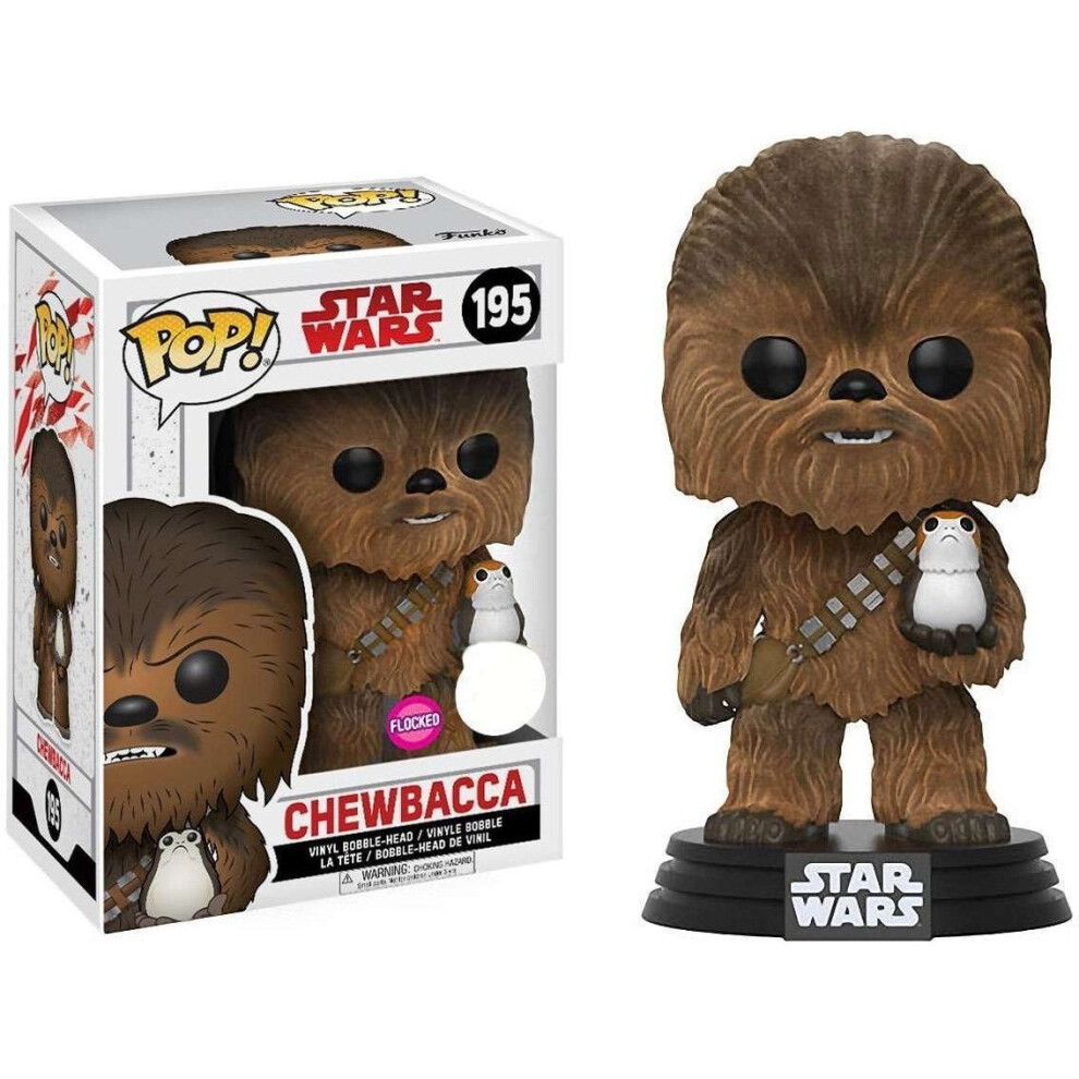 Funko Pop Vinyl 195 Chewbacca With Porg Flocked Exclusive Star Wars Last Jedi