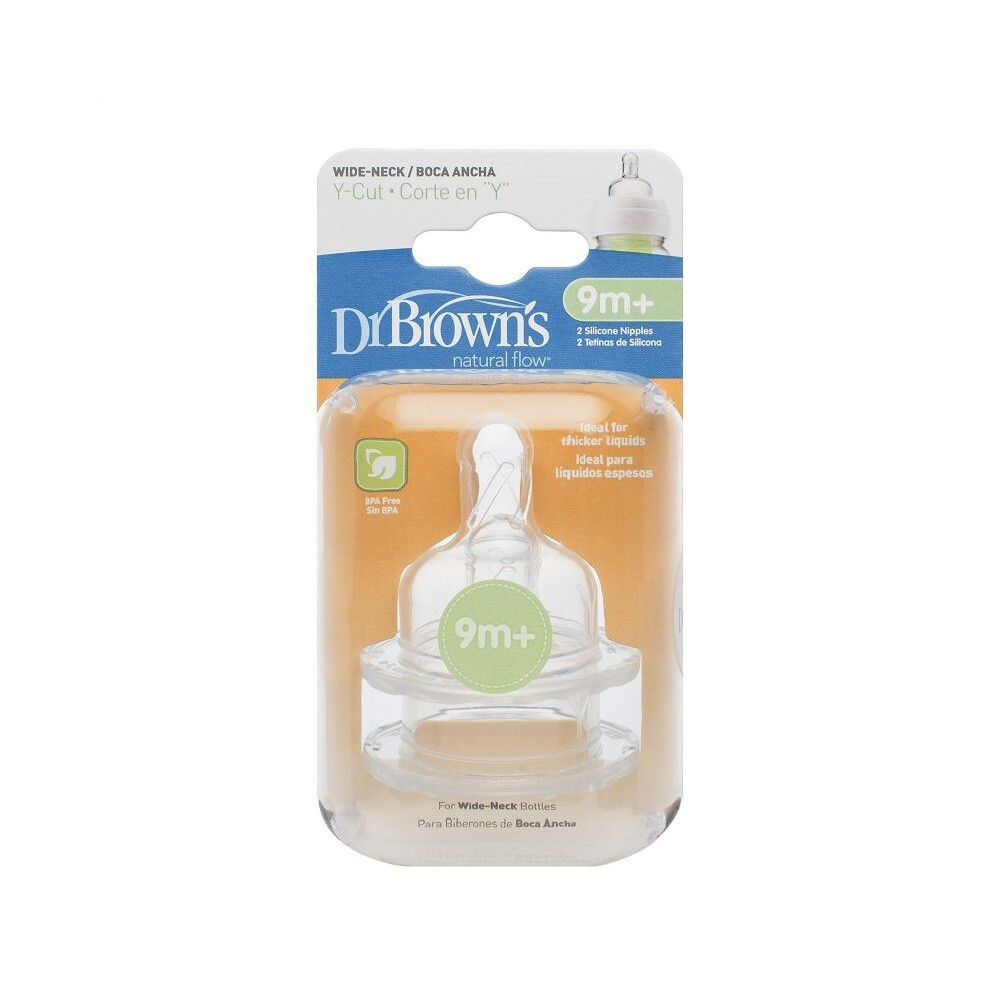 Dr Brown's Options Y Cut Wide-Neck 9m+ Teats
