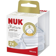 Nuk Nature Sense 0-6m Slow Flow Silicone Teats - 2 Teats