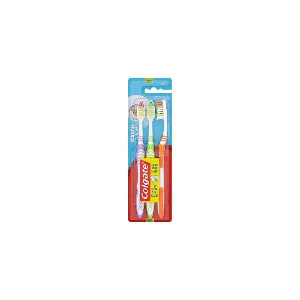 Colgate Extra Clean Medium Toothbrush Triple Pack