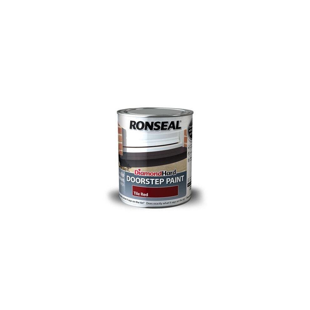 Ronseal Diamond Hard Doorstep Paint 750ml - Tile Red