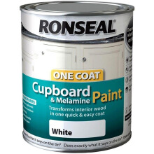 Ronseal One Coat Cupboard & Melamine Paint 750ml – Satin White