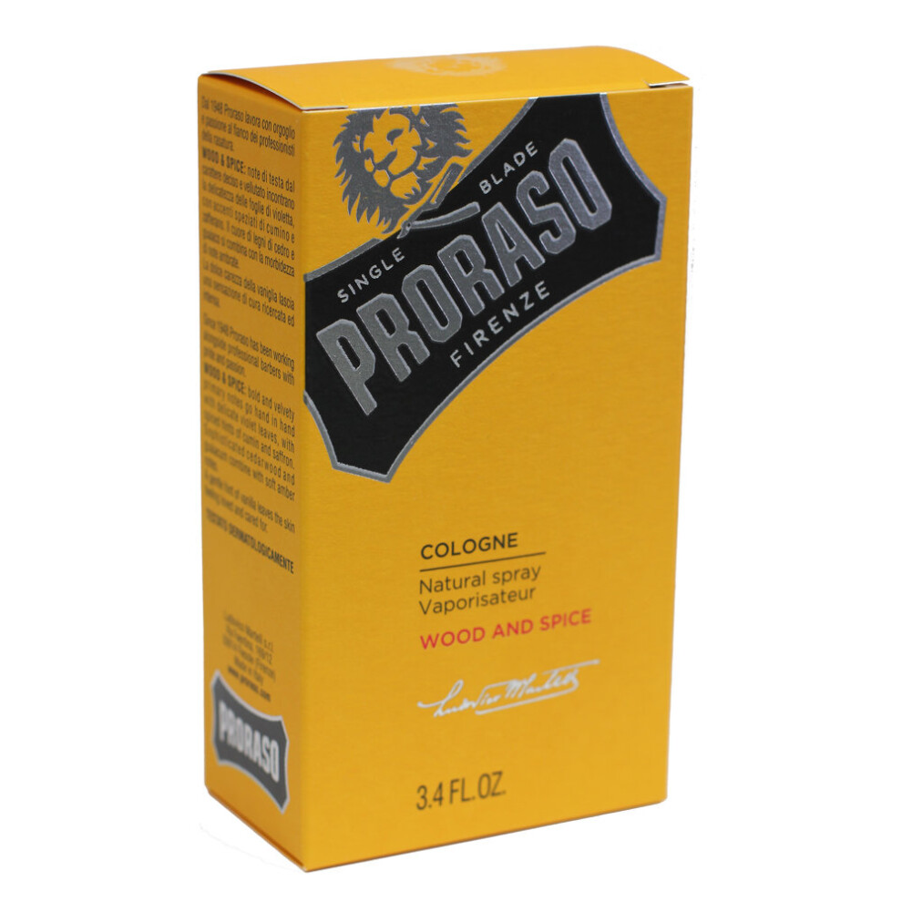 Proraso Wood & Spice Cologne 100ml Natural Spray