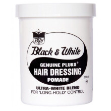 Black & White Hair Dressing Pomade 200ml | Long Hold Hair Wax
