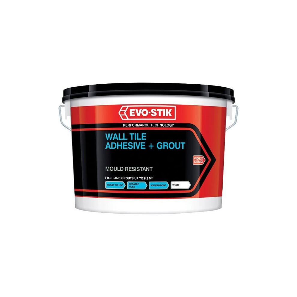 Evo-Stik Wall Tile Adhesive & Grout 500Ml - White 5000403111339
