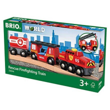 BRIO Tren de Bomberos - Circuito de trenes de madera - Ravensburger - Mixto a partir de 3 años - 33844