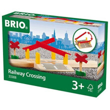 BRIO World 33388-4dln sada eleznicnho prejezdu | Zbavn a interaktivn dreven vlcky pro deti | Zlepuje kreativitu a motorick dovednosti | Ek