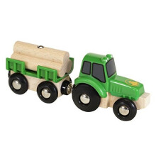 BRIO World Tractor and Trailer - Puisen junaradan lisävaruste - Sekoitettu 3-vuotiaasta alkaen
