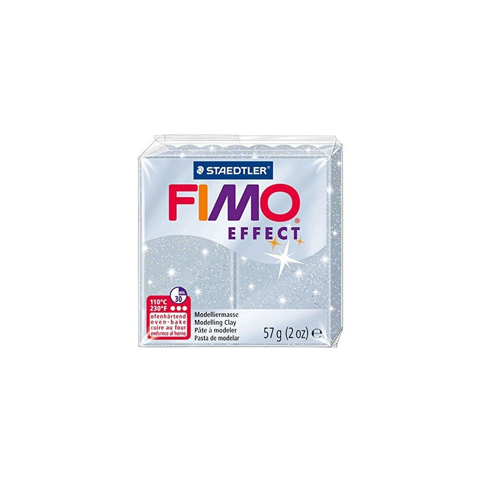 Staedtler - Fimo effect 57g, Glitter Silver