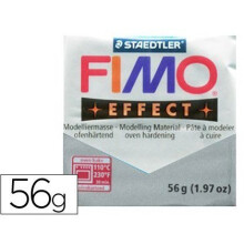 Staedtler FIMO Effects -polymeerisavi - uunissa paistettava savi korujen muotoiluun, metallinhopea 8020-81