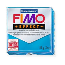 Polymeerimassa - Staedtler - Fimo Effect 374 - Läpinäkyvä sininen - 56g - Uunissa kovettava 110C