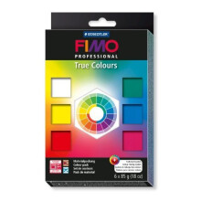 Kit de massa de modelar - FIMO - Cores Verdadeiras - 6 cores vivas - Cozimento 30 min - 510 g