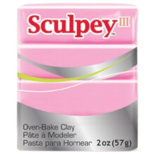 Pasta de modelagem - Sculpey - Rosa velho - Cozimento no forno - Flexível - Ideal para bonecos de ação