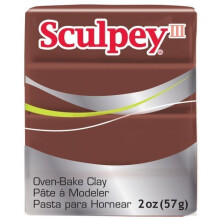 Argila polimérica - Sculpey - Chocolate - Cozimento no forno - Flexível - Não tóxico
