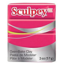 Pasta de polímero - Sculpey - Vermelho - Cozimento no forno - Ideal para figuras - Não tóxico