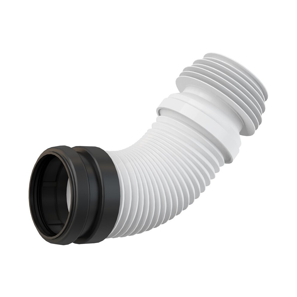 Universal Range Flexi Plastic Flexible Wc Toilet Elbow Waste Connector 90/110Mm 8595580512644