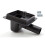 (with Black Round Pattern) Sewerage Plastic Floor Ground Drain with White/Black Square Pattern Grid 3
