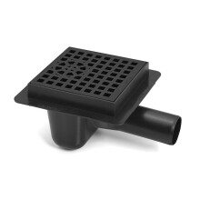 (with Black Square Pattern) Sewerage Plastic Floor Ground Drain with White/Black Square Pattern Grid