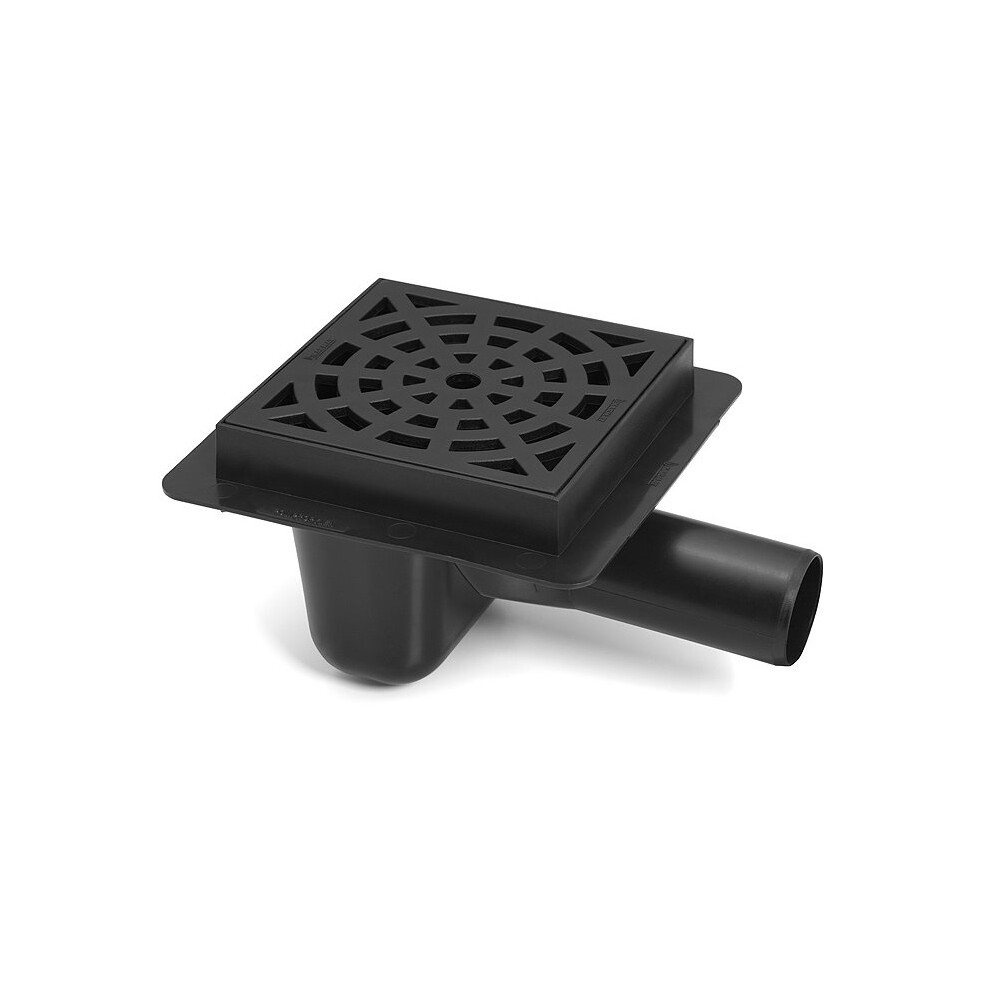 (with Black Round Pattern) Sewerage Plastic Floor Ground Drain with White/Black Square Pattern Grid