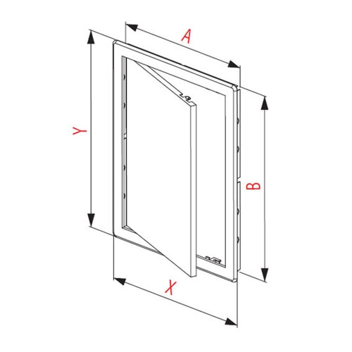 (300mm x 500mm) Plastic Access Panel | White ABS Door Hatch 2